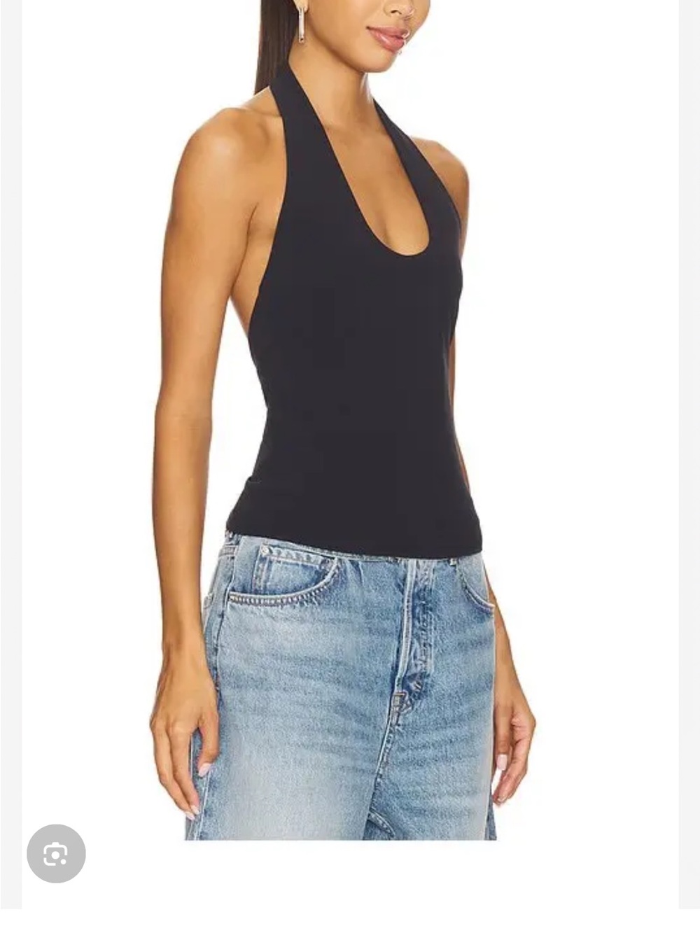 Jason Wu Halter Scoop Neck Black Women’s Vest Top